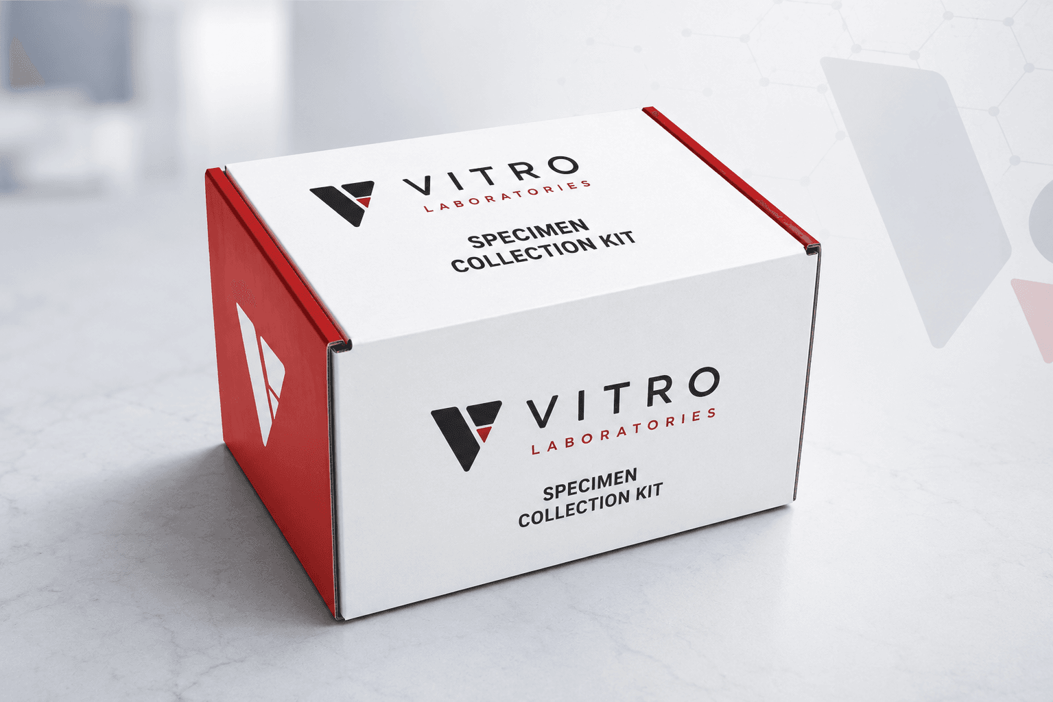 Vitro Laboratories specimen collection kit box